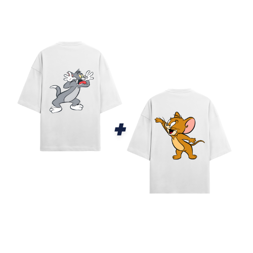 TOM & JERRY (2 PIECE) OVERSIZED TEES FOR COUPLES